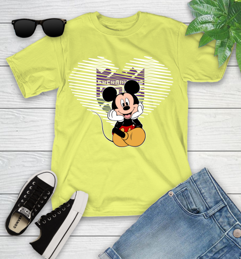 NBA Sacramento Kings The Heart Mickey Mouse Disney Basketball Youth T-Shirt 10
