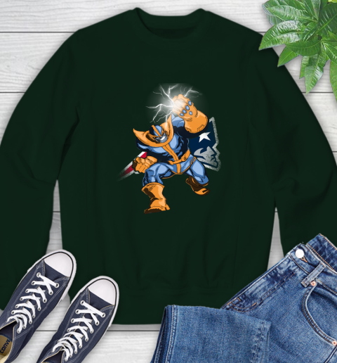 New England Patriots NFL Football Thanos Avengers Infinity War Marvel Sweatshirt 12