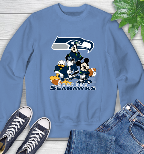 NFL Seattle Seahawks Mickey Mouse Donald Duck Goofy Football Shirt Sweatshirt 11