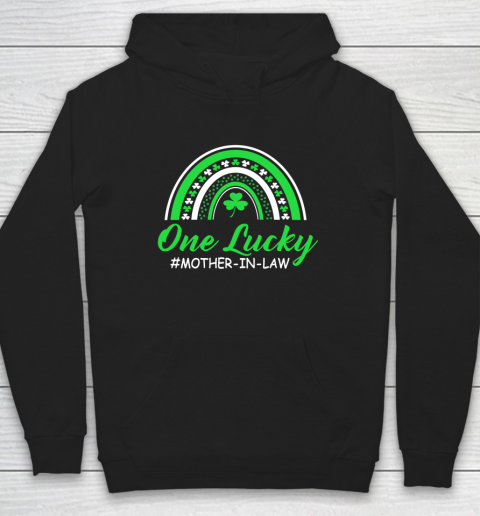 Rainbow One Lucky Mother in law St Patricks Day Gift Hoodie