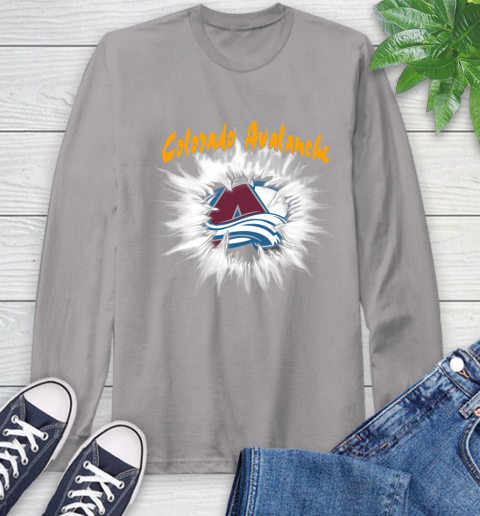 Colorado Avalanche NHL Hockey Adoring Fan Rip Sports Long Sleeve T-Shirt 6