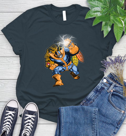 Chicago Blackhawks NHL Hockey Thanos Avengers Infinity War Marvel Women's T-Shirt 11