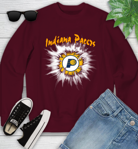 Indiana Pacers NBA Basketball Rip Sports Youth Sweatshirt 4