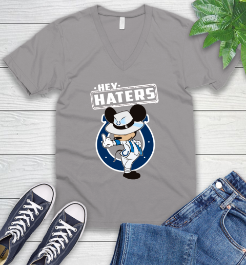 NFL Hey Haters Mickey Football Sports Indianapolis Colts V-Neck T-Shirt 3
