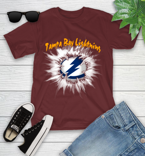 Tampa Bay Lightning NHL Hockey Adoring Fan Rip Sports Youth T-Shirt 14