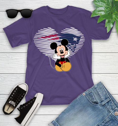 NFL New England Patriots The Heart Mickey Mouse Disney Football T Shirt_000 Youth T-Shirt 3