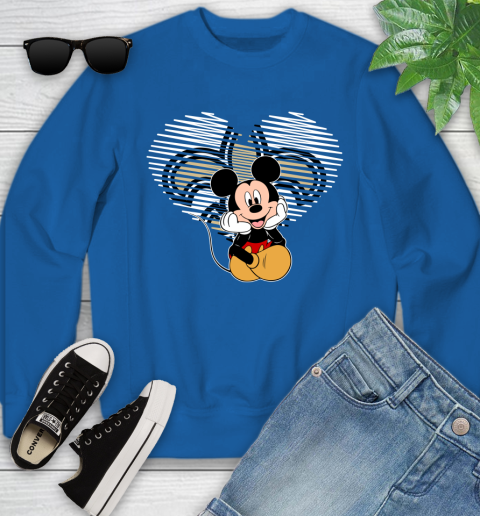 NFL New Orleans Saints The Heart Mickey Mouse Disney Football T Shirt_000 Youth Sweatshirt 7