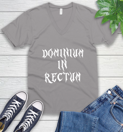 Dominium In Rectum Shirt Meaning V-Neck T-Shirt 3