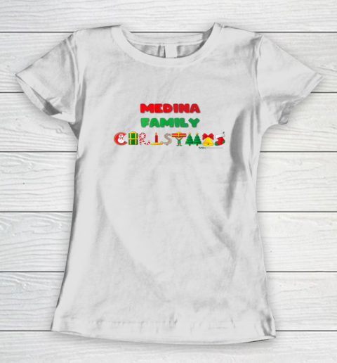 Medina Family Funny Merry Christmas 2021 Women's T-Shirt