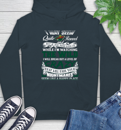 Minnesota Wild NHL Hockey Don't Mess With Me While I'm Watching My Team Hoodie 7