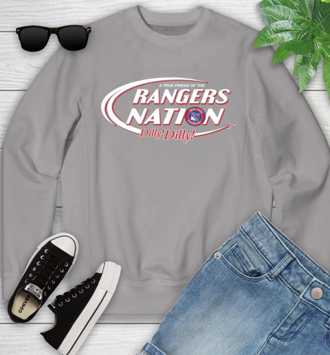 NHL A True Friend Of The New York Rangers Dilly Dilly Hockey Sports Youth Sweatshirt 3