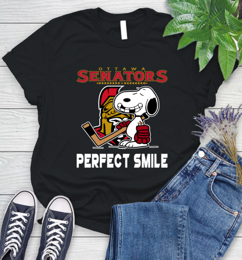 NHL New York Rangers Snoopy Perfect Smile The Peanuts Movie Hockey T Shirt Women's T-Shirt