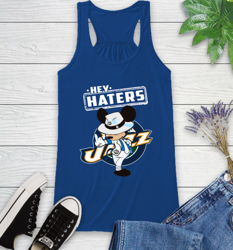 NBA Hey Haters Mickey Basketball Sports Utah Jazz Racerback Tank 8