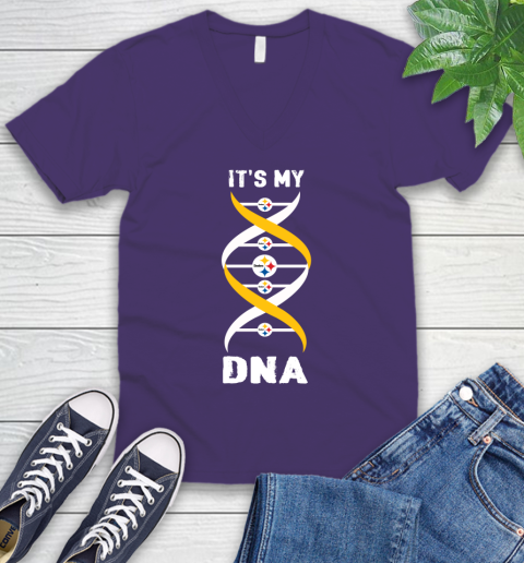Pittsburgh Steelers NFL Football It's My DNA Sports V-Neck T-Shirt 9