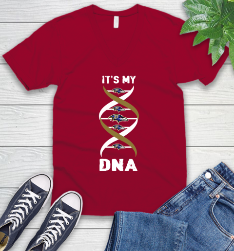 Baltimore Ravens NFL Football It's My DNA Sports V-Neck T-Shirt 7