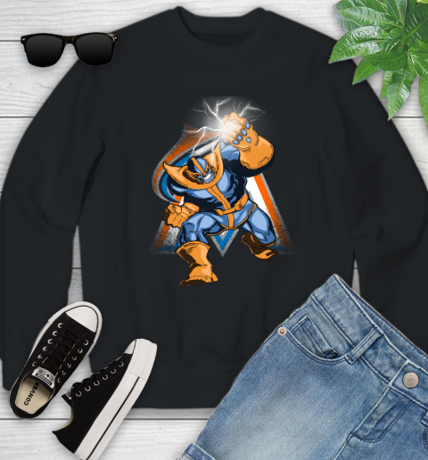 Miami Marlins MLB Baseball Thanos Avengers Infinity War Marvel Youth Sweatshirt