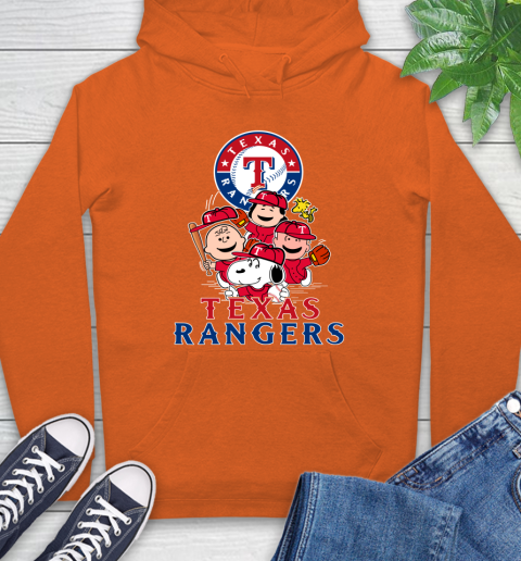 MLB Texas Rangers Snoopy Charlie Brown Woodstock The Peanuts Movie Baseball T Shirt Hoodie 4