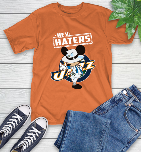 NBA Hey Haters Mickey Basketball Sports Utah Jazz T-Shirt 4