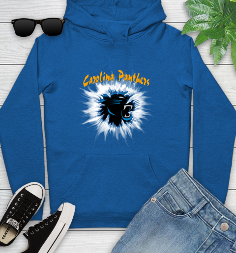 Carolina Panthers NFL Football Adoring Fan Rip Sports Youth Hoodie 11