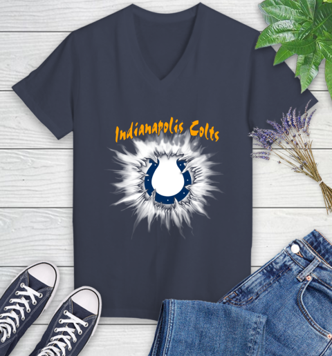 Indianapolis Colts NFL Football Adoring Fan Rip Sports Women's V-Neck T-Shirt 12