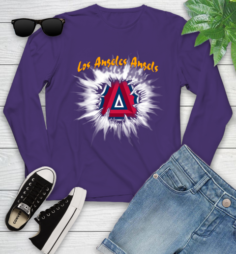Los Angeles Angels MLB Baseball Adoring Fan Rip Sports Youth Long Sleeve 4