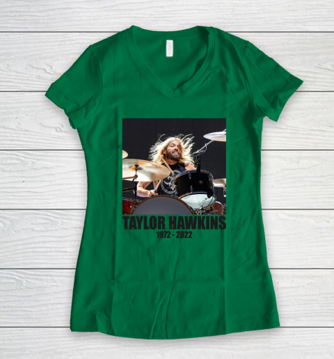 Taylor Hawkins 1972  2022 Shirt RIP Foo Fighters Drummer Women's V-Neck T-Shirt 3