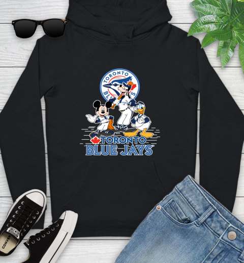 MLB Toronto Blue Jays Mickey Mouse Donald Duck Goofy Baseball T Shirt Youth Hoodie