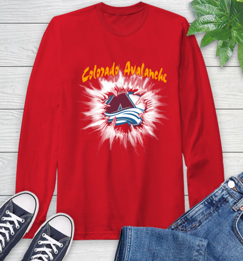 Colorado Avalanche NHL Hockey Adoring Fan Rip Sports Long Sleeve T-Shirt 11