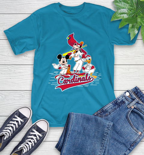 MLB St.Louis Cardinals Mickey Mouse Donald Duck Goofy Baseball T Shirt T-Shirt 9