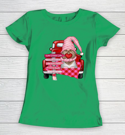 Valentine Vintage Red Truck Gnomes You And Me Valentines Day Women's T-Shirt 12