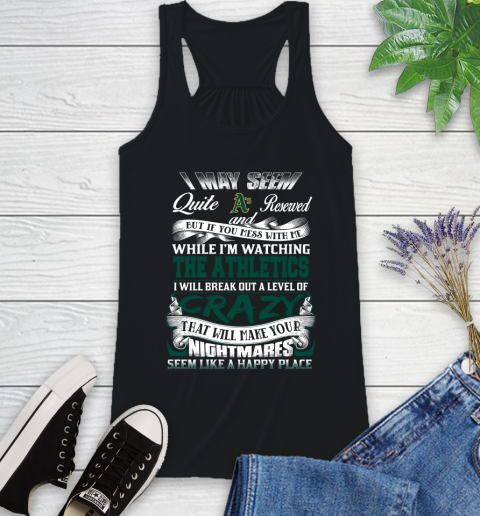 Oakland Athletics MLB Baseball Don't Mess With Me While I'm Watching My Team Racerback Tank