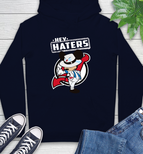 NHL Hey Haters Mickey Hockey Sports New Jersey Devils Hoodie 3