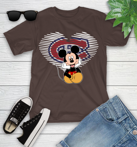 NHL Montreal Canadiens The Heart Mickey Mouse Disney Hockey Youth T-Shirt 7