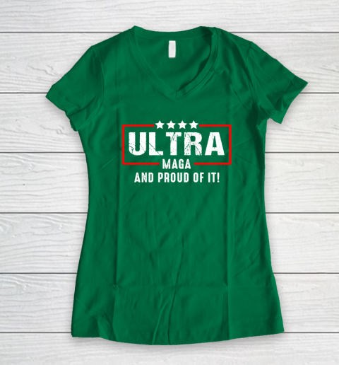 Ultra Maga And Proud Of It Women's V-Neck T-Shirt 3