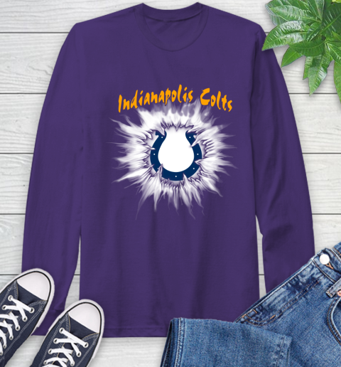 Indianapolis Colts NFL Football Adoring Fan Rip Sports Long Sleeve T-Shirt 5