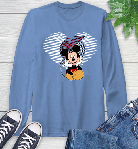 NBA Portland Trail Blazers The Heart Mickey Mouse Disney Basketball Long Sleeve T-Shirt 12