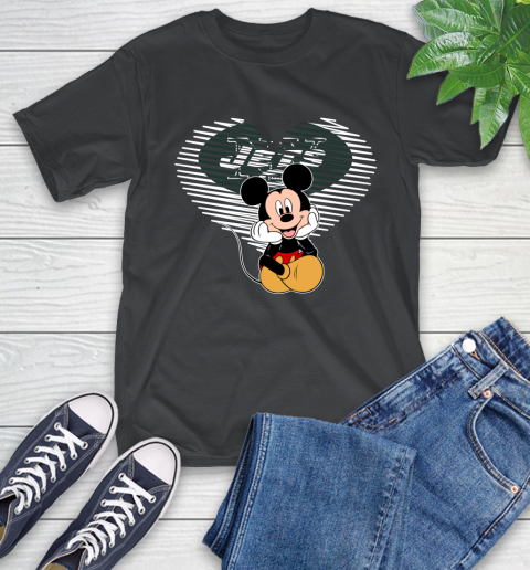 NFL New York Jets The Heart Mickey Mouse Disney Football T Shirt_000 T-Shirt