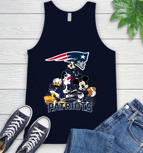 NFL New England Patriots Mickey Mouse Donald Duck Goofy Football Shirt Tank Top 2
