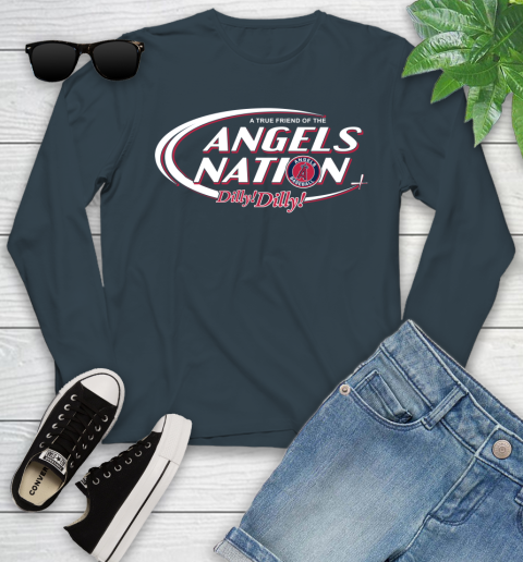 MLB A True Friend Of The Los Angeles Angels Dilly Dilly Baseball Sports Youth Long Sleeve 9