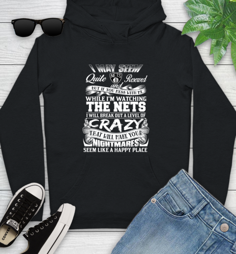 Brooklyn Nets NBA Basketball Don't Mess With Me While I'm Watching My Team Youth Hoodie