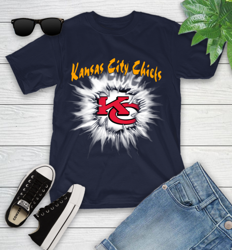 Kansas City Chiefs NFL Football Adoring Fan Rip Sports Youth T-Shirt 2