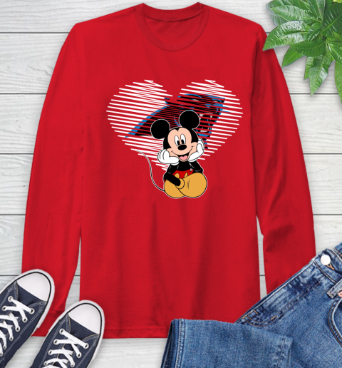 NFL Carolina Panthers The Heart Mickey Mouse Disney Football T Shirt_000 Long Sleeve T-Shirt 11