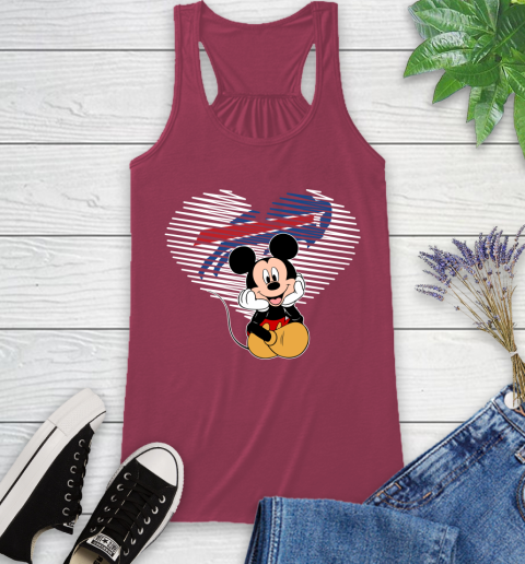 NFL Buffalo Bills The Heart Mickey Mouse Disney Football T Shirt_000 Racerback Tank 7