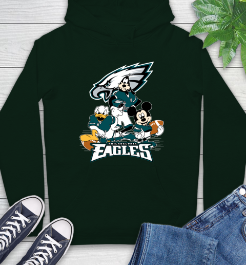 NFL Philadelphia Eagles Mickey Mouse Donald Duck Goofy Football Shirt Hoodie 12
