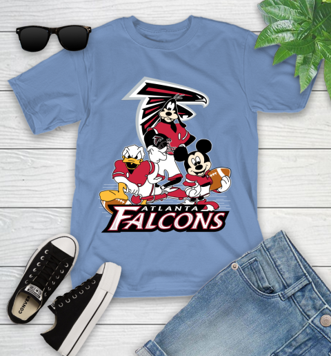 NFL Atlanta Falcons Mickey Mouse Donald Duck Goofy Football Shirt Youth T-Shirt 15