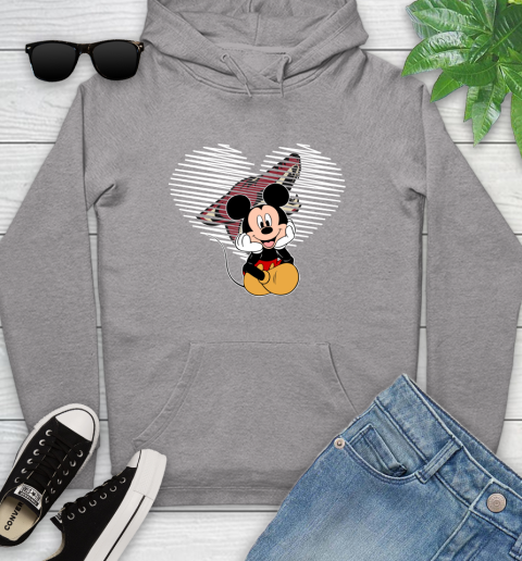 NHL Arizona Coyotes The Heart Mickey Mouse Disney Hockey Youth Hoodie 6