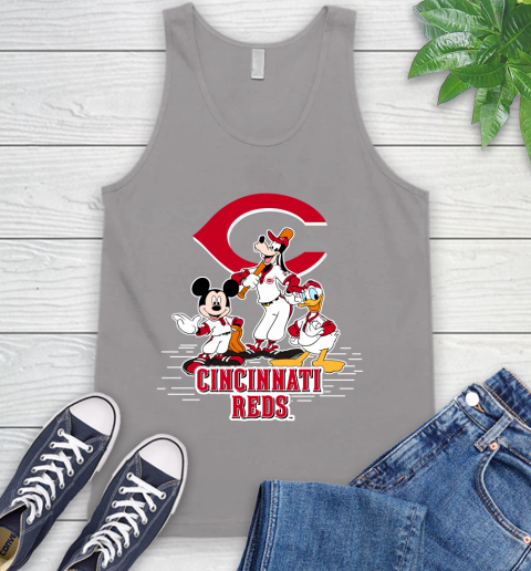 MLB Cincinnati Reds Mickey Mouse Donald Duck Goofy Baseball T Shirt Tank Top 3