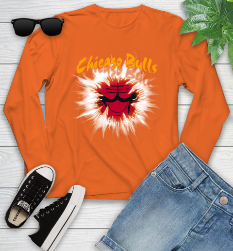 Chicago Bulls NBA Basketball Rip Sports Youth Long Sleeve 3