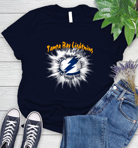 Tampa Bay Lightning NHL Hockey Adoring Fan Rip Sports Women's T-Shirt 2