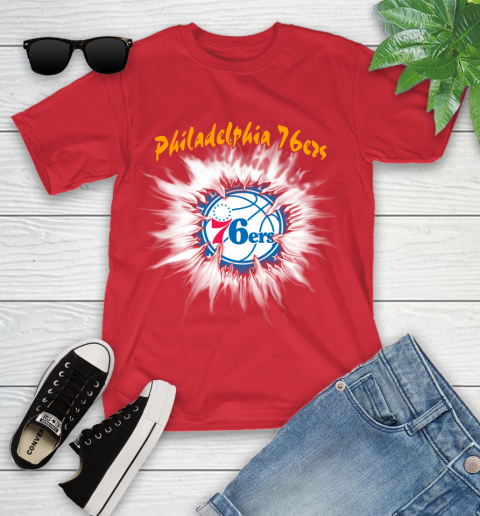 Philadelphia 76ers NBA Basketball Rip Sports Youth T-Shirt 13